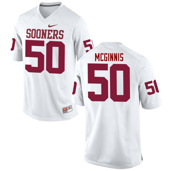 Men Oklahoma Sooners #50 Arthur McGinnis College Football Jerseys Game-White